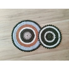 Doğal El Örgüsü Çaydanlık Altı Nihale 2'li