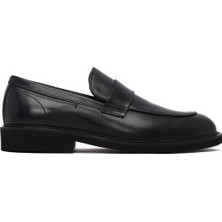 Erkek Siyah Deri Loafer 25WFD605718