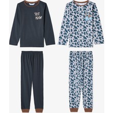 Penti Erkek Çocuk İnek Desenli Uzun Kollu Pamuklu 2'li Pijama Takımı