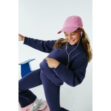 Penti Koyu İndigo Kız Çocuk Modal Soft Oversize Kapüşonlu Sweatshirt
