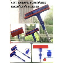 Teleskopik Mikrofiber Çift Taraflı Cam Silme Aparatı, Pratik ve Kullanışlı