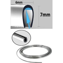 5 Metre Araç Içi Dışı Geçmeli Koruyucu U Tipi Nikelaj Elkamet Çıta Kapı Koruyucu