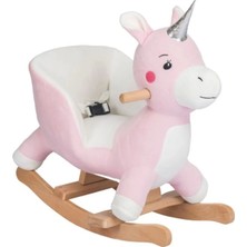 Ahşap Ayaklı Peluş Oyuncak Sallanan Unicorn