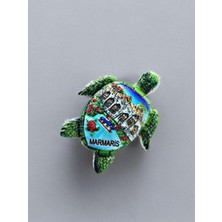 Marmaris Temalı Kabartmalı Polyester Magnet 6cm x 7 cm
