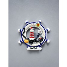 Avşa Temalı Kabartmalı Polyester Magnet 7cm x 7cm