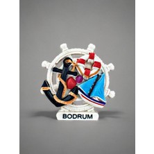 Bodrum Temalı Kabartmalı Polyester Magnet. 6cm x 7cm.