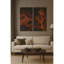 2 Parça Baskılı Bohem 70X100 Boy Kanvas Duvar Tablosu