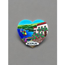 Bodrum Temalı Kabartmalı Polyester Magnet. 7cm x 6,5cm.