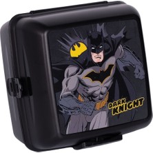 4 Bölmeli Çocuk Beslenme Kutusu, Kaşık ve Çatal Ile, Siyah Renkli