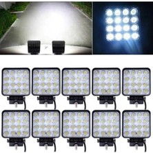 10 Adet 16 LED Off Road Sis Fari Sis Lambasi Çalisma Lambasi Projektör