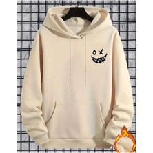 Korsan Surat  2 Iplik Şardonlu Kapüşonlu Cepli Sweatshirt