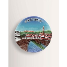Prizren ( Kosova ) Temalı Polyester Kabartma Magnet Buzdolabı Süsü Lacivert
