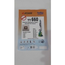 Arçelik Siyah Elektrikli Süpürge Torbası, Beko TT660 Uyumluli Yedek Parça