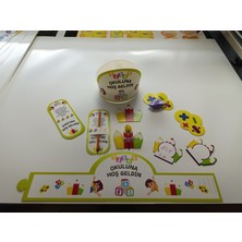 Okuluna / Sınıfına Hoş Geldin Öğrenci Tacı ve Hediye Kartı Seti(5 Parça)  12'li 05