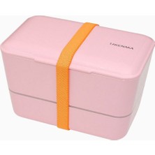 Bento Flat Dual 2 Katlı Japon Yemek Kabı, Beslenme Çantası, Geri Dönüştürülmüş Malzeme