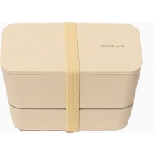 Bento Flat Dual 2 Katlı Japon Yemek Kabı, Beslenme Çantası, Geri Dönüştürülmüş Malzeme