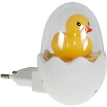 Sensörlü Beyaz Gece Lambası, Hafif ve Şık Tasarım