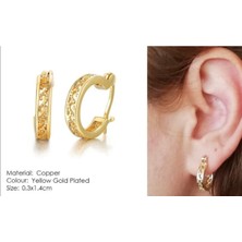 Altın Kaplama Vintage Halka Küpe