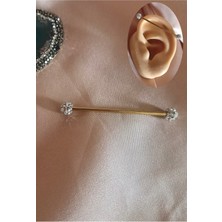Cerrahi Çelik Shambala Köprü Piercing / Endüstriel Piercing - Bar Uzunluğu 38 mm - 1 Adet
