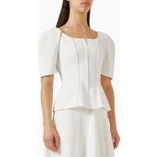 Kahverengi Amber Zip Top Şık Tasarım