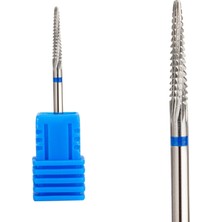 Manikür Çıkarma Çelik Törpü Ucu Ince Konik Mavi 001