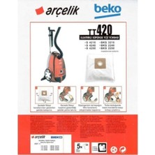 Arçelik Ekru Süpürge Torbası TT420, Yüksek Performans ve Dayanıklılık