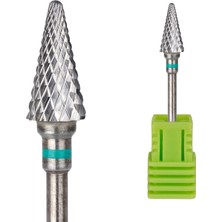 Manikür Çıkarma Çelik Törpü Ucu Mızrak Koni Yeşil 004