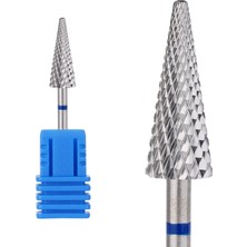 Manikür Çıkarma Çelik Törpü Ucu Mızrak Koni Mavi 005