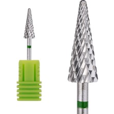 Manikür Çıkarma Çelik Törpü Ucu Mızrak Koni Yeşil 006