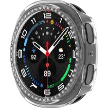 Samsung Galaxy Watch 8 40MM Uyumlu Parlak Taşlı Pc Kasa Koruyucu Işıltılı Şık Kombin Diamond Case