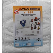 Arçelik Beyaz Elektrikli Süpürge Sentetik Toz Torbası 10'lu Paket