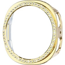 Samsung Galaxy Watch 8 40MM Uyumlu Parlak Taşlı Pc Kasa Koruyucu Işıltılı Şık Kombin Diamond Case