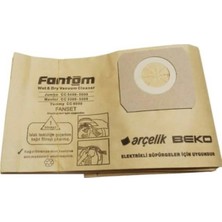 Arçelik Kazanlı Süpürge Kağıt Torba 10 Adet, Beyaz, Temiz ve Kullanışlı Ürün