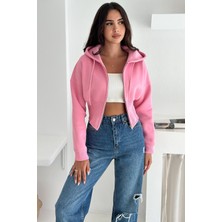 Kadın Siyah Fermuarlı Hoodie – Minimal Sokak Ruhuyla