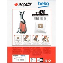Arçelik 800 W Toz Torbası 20 Adet Beyaz Uyumlu Süpürge Parçası