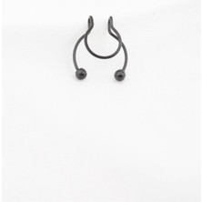 By Zeyna Aksesuar Kadın Sıkıştırmalı Çelik Kıkırdak Küpe