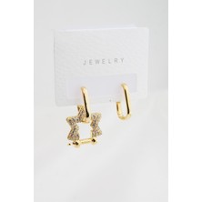 By Zeyna Aksesuar Kadın Altın Kaplama Yıldız Figürlü Küpe