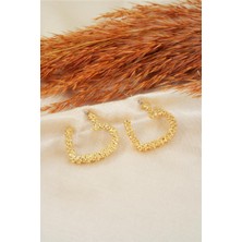 By Zeyna Aksesuar Kadın Büyük Kalp Figürlü Küpe