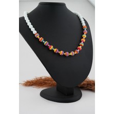 By Zeyna Aksesuar Kadın Cam Boncuklu Özel Tasarım  Kolye