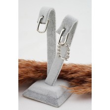 By Zeyna Aksesuar  Kadın Altın Kaplama Zirkon Taşlı Küpe