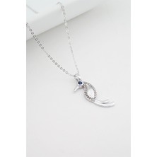 By Zeyna Aksesuar Kadın Papağan Figürlü Zirkon Taşlı Kolye