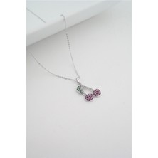 By Zeyna Aksesuar Kadın Kiraz Figürlü Zirkon Taşlı Kolye