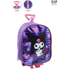 Parlak Kuromi Çekçekli Anaokulu Çantası - Çocuk Çanta - Kreş Çantası - Kuromi Çanta