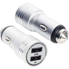 Powerway X-633 Çift Usb'li 3.1 Amper Metal Çakmaklık Araç Şarj Cihazı