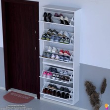 Modilayn VARBİ UMAY' 2 Li Asma Kapı Önü 72x193x25, 5 cm’ lik 5 Düşer Kapak 10 Göz Bölme Ayakkabılık