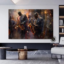 Caz Müzisyeni Posteri, Afro Caz Tablosu, Afrika-Amerikan Erkek Portresi
