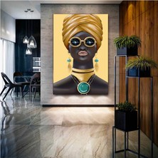 Modern Afrikalı Kadın Tablosu, Oturma Odası Için Poster, Etnik Kadın Portresi, Afrika Sanatı