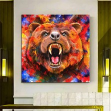 Psikedelik Beyin Patlaması Adam Tablosu – Renkli Soyut Psikedelik Kanvas