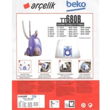 Arçelik S 6820 Süpürge Seti, 5 Toz Torbası, Beyaz Renkli, Dayanıklı ve Kullanışlı