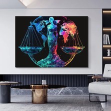Iç Çocuk Parlayan Heykel Temalı Modern Sanat, Burning Man Figürlü Duvar Kanvası